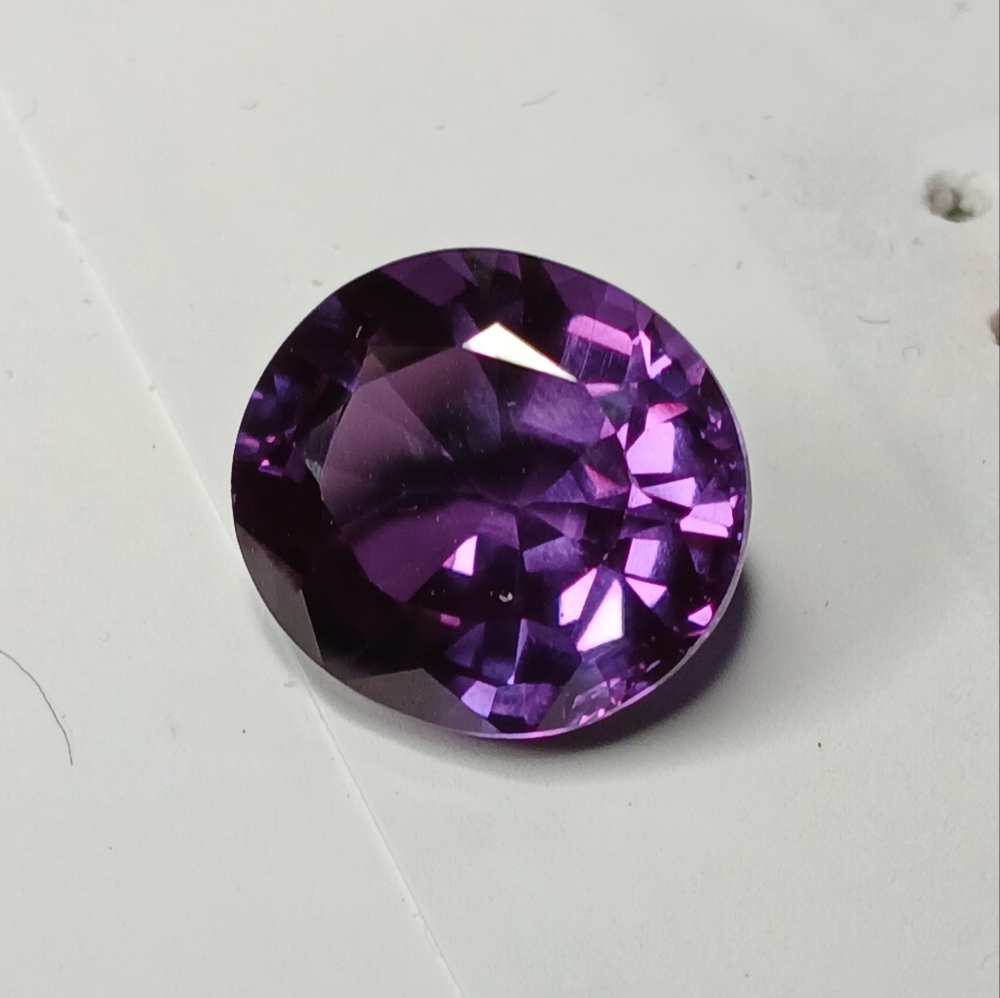 Oval Purple Lab Created Gemstone 14x13mm